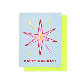 "Happy Holidays" Star Card