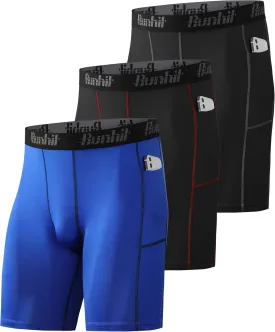 Runhit Compression Shorts Men Underwear Spandex Running Shorts Workout Athletic