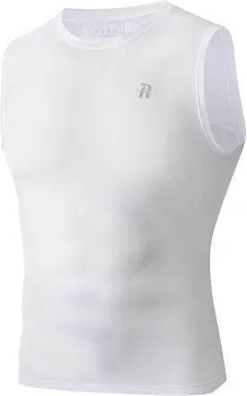 Runhit Sleeveless Compression Shirt Men Athletic Base Layer Shirts