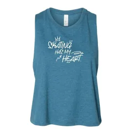Skating Has My Heart Racerback Crop