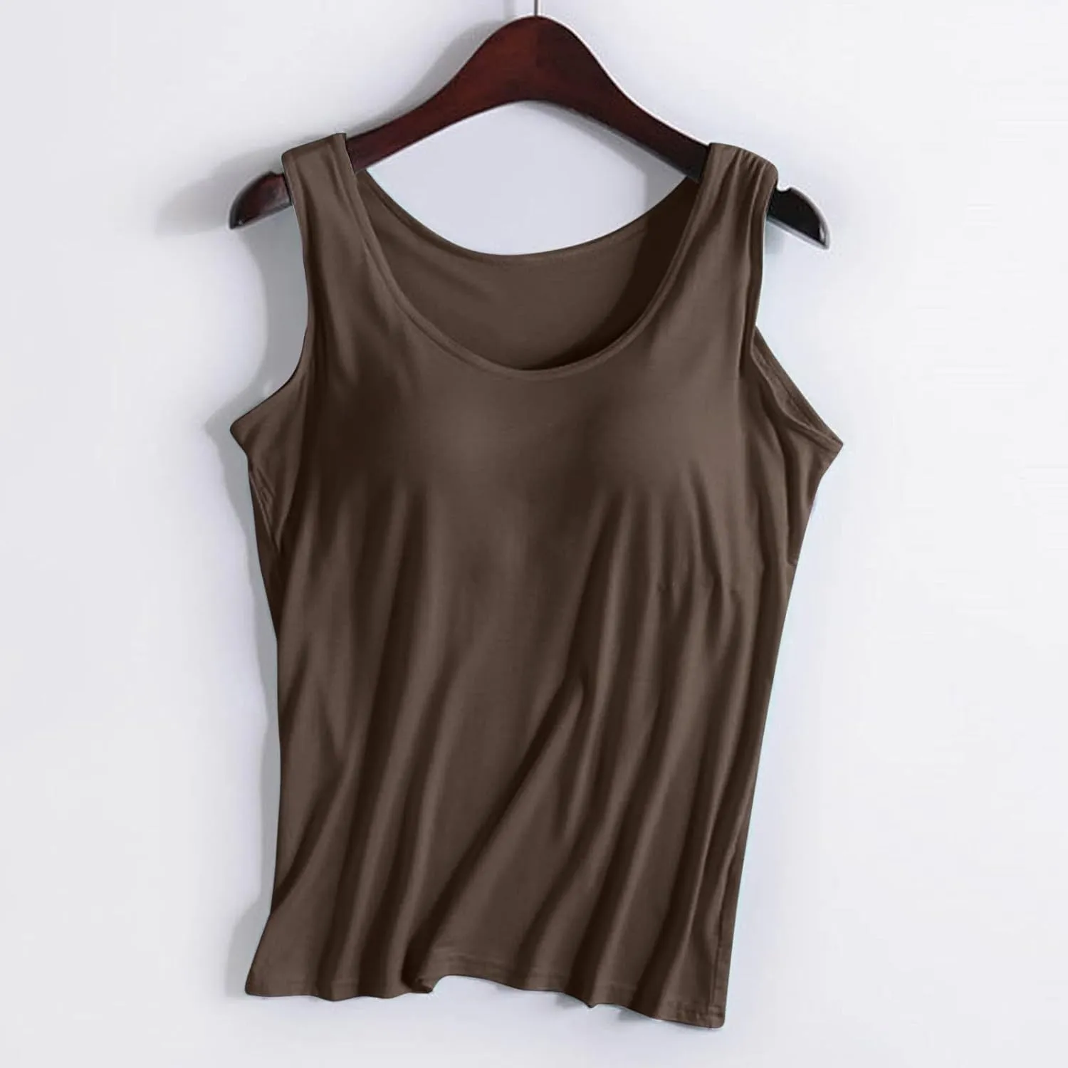 Sleeveless Tops for Women Camisole Tops Running Sports Racerback Tops Plus Size Comfy Tank Tops with Built in Bra