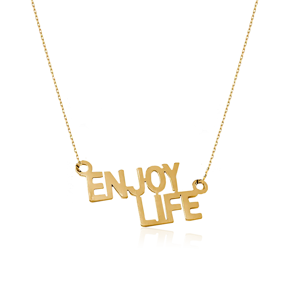 STATEMENT QUOTE MINI HALSBAND - ENJOY LIFE