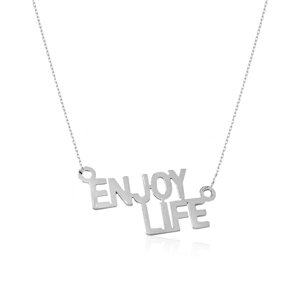 STATEMENT QUOTE MINI HALSBAND - ENJOY LIFE