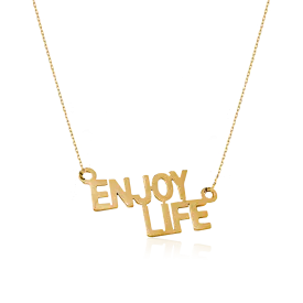 STATEMENT QUOTE MINI HALSBAND - ENJOY LIFE