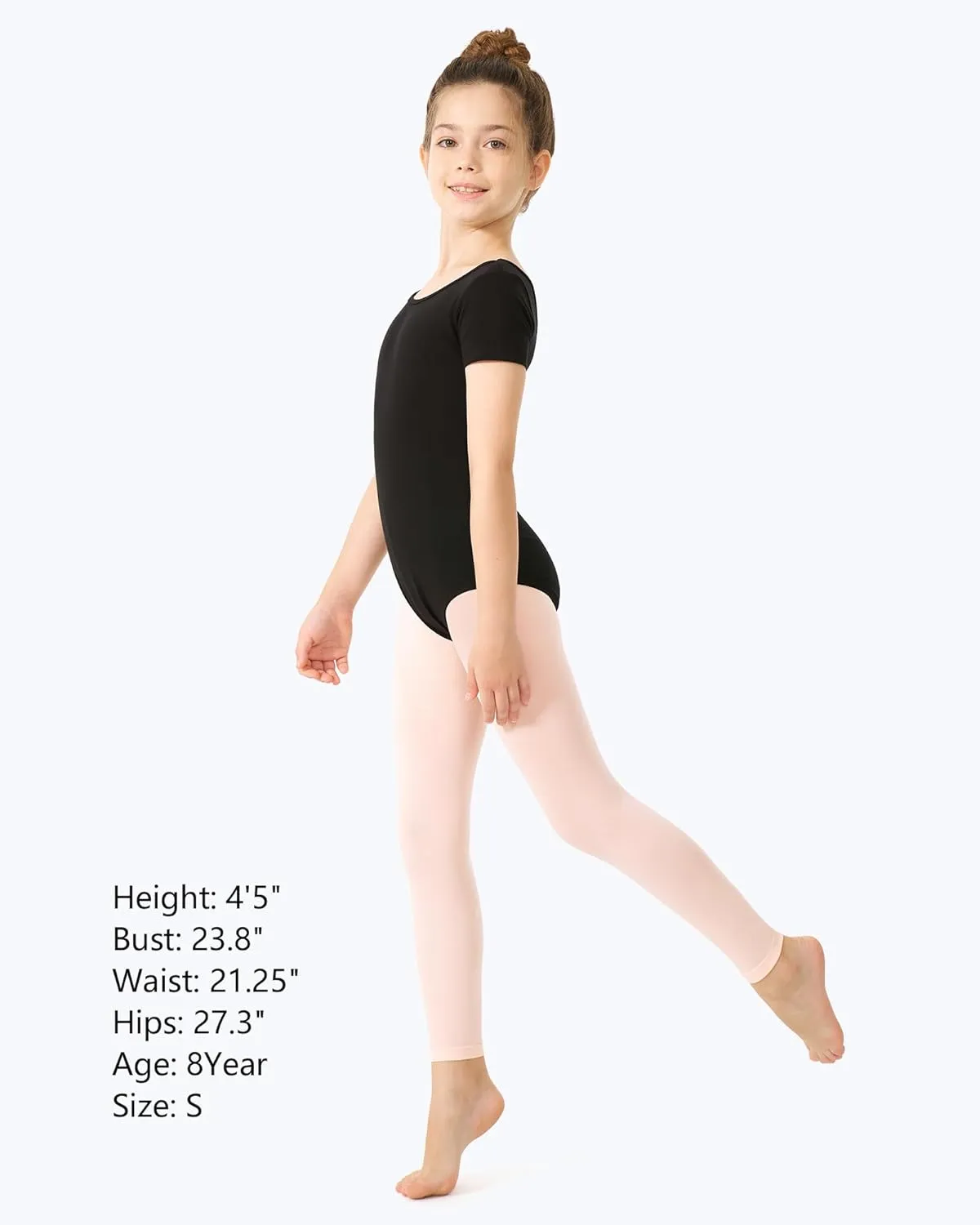 Stelle Girl's Footless Tights Ultra Soft Dance Tights for Ballet, Gymnastics, School (Toddler/Little Kid/Big Kid)