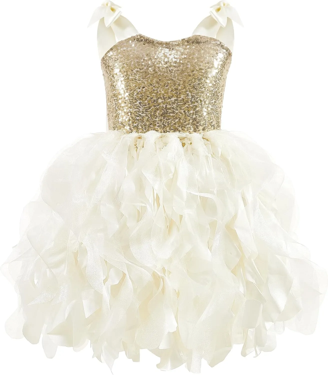 Suppromo Tutu Dress for Girls Sparkly Sequin Tulle Princess Birthday Party Prom Outfit Toddler Girls Sneaker Ball Gown Dress