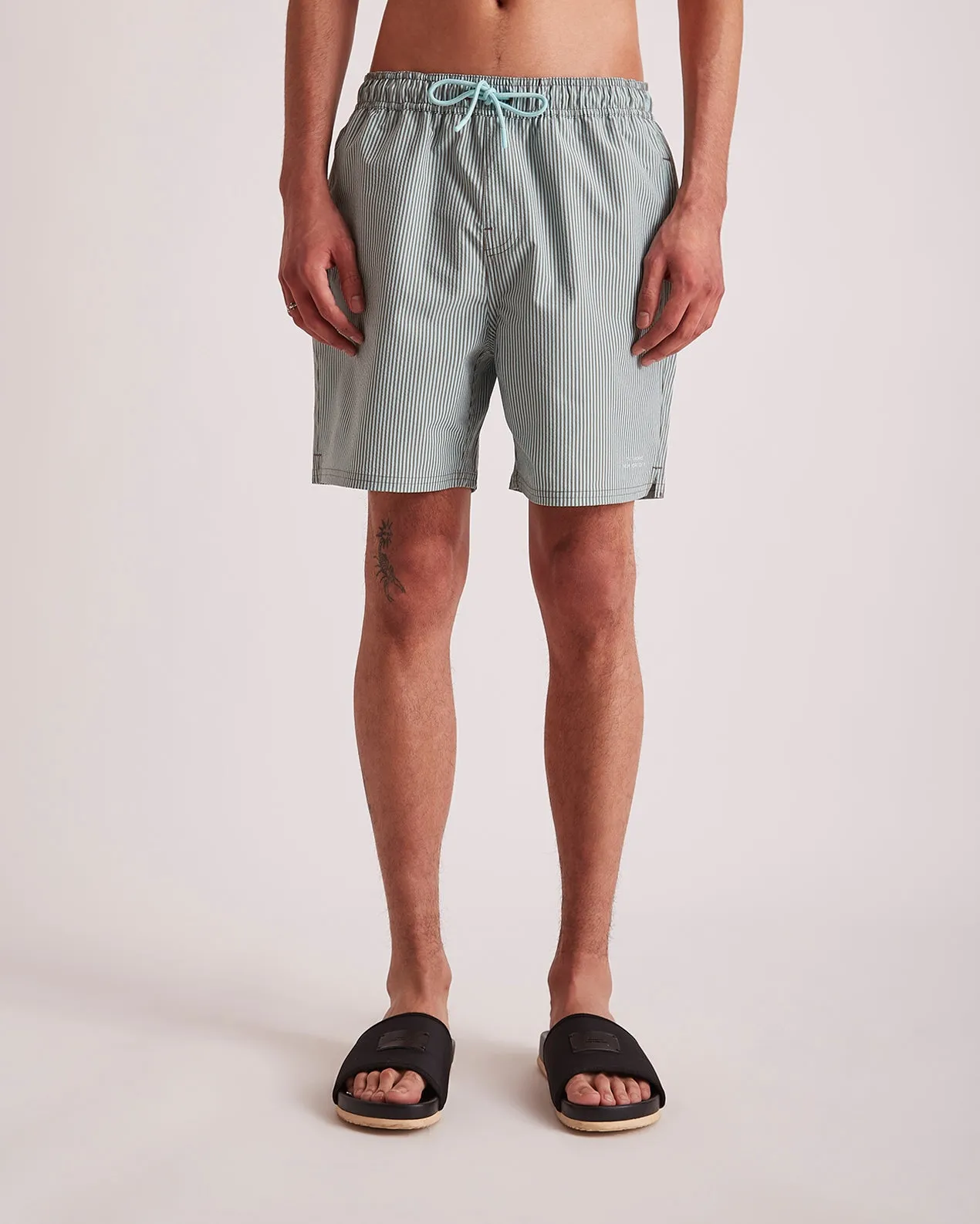 Timothy Seersucker Stripe Swim Short