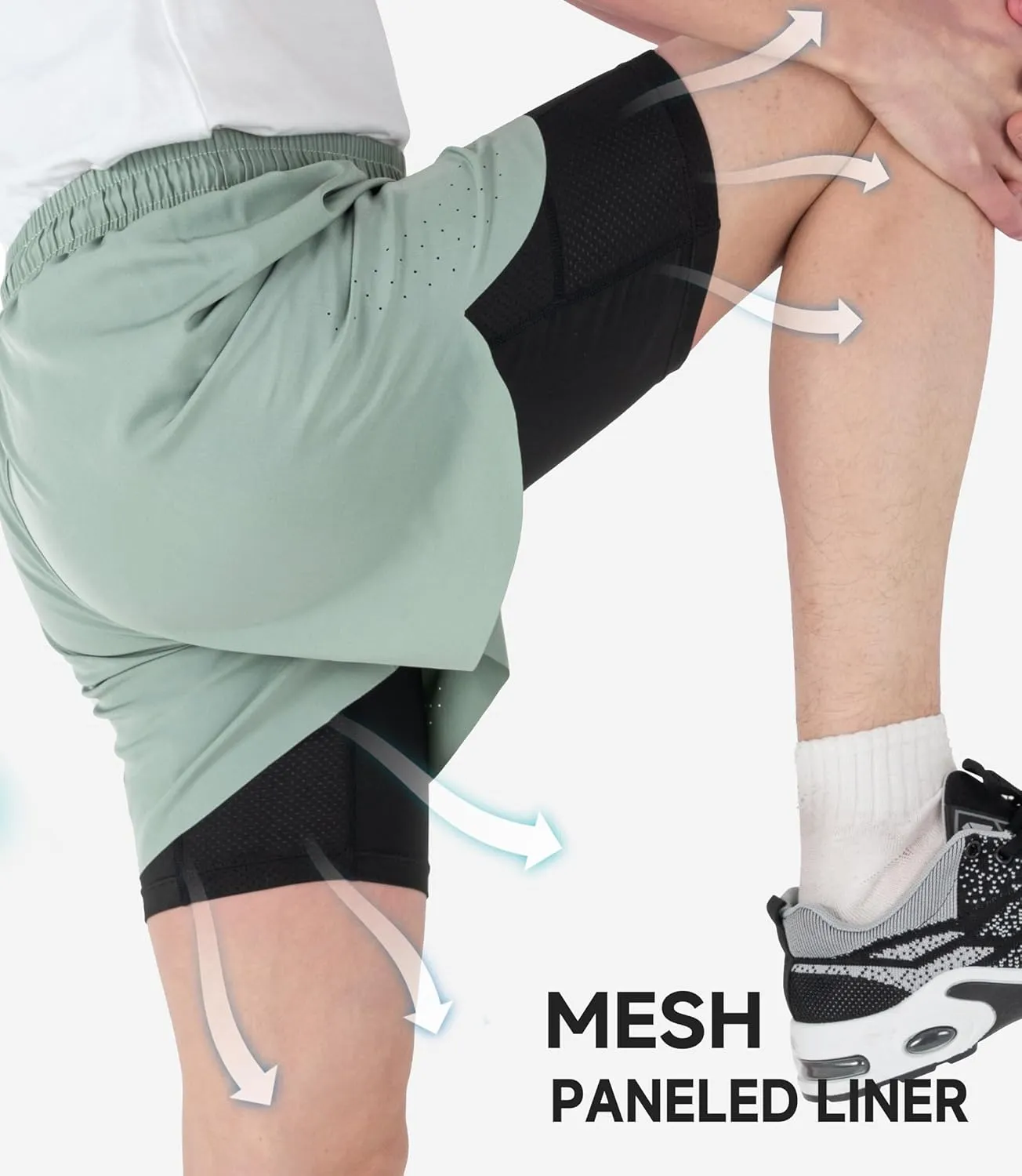 TLAENSON Boys Running Shorts with Liner Kids 2 in 1 Quick Dry Workout Athletic Shorts with Pockets