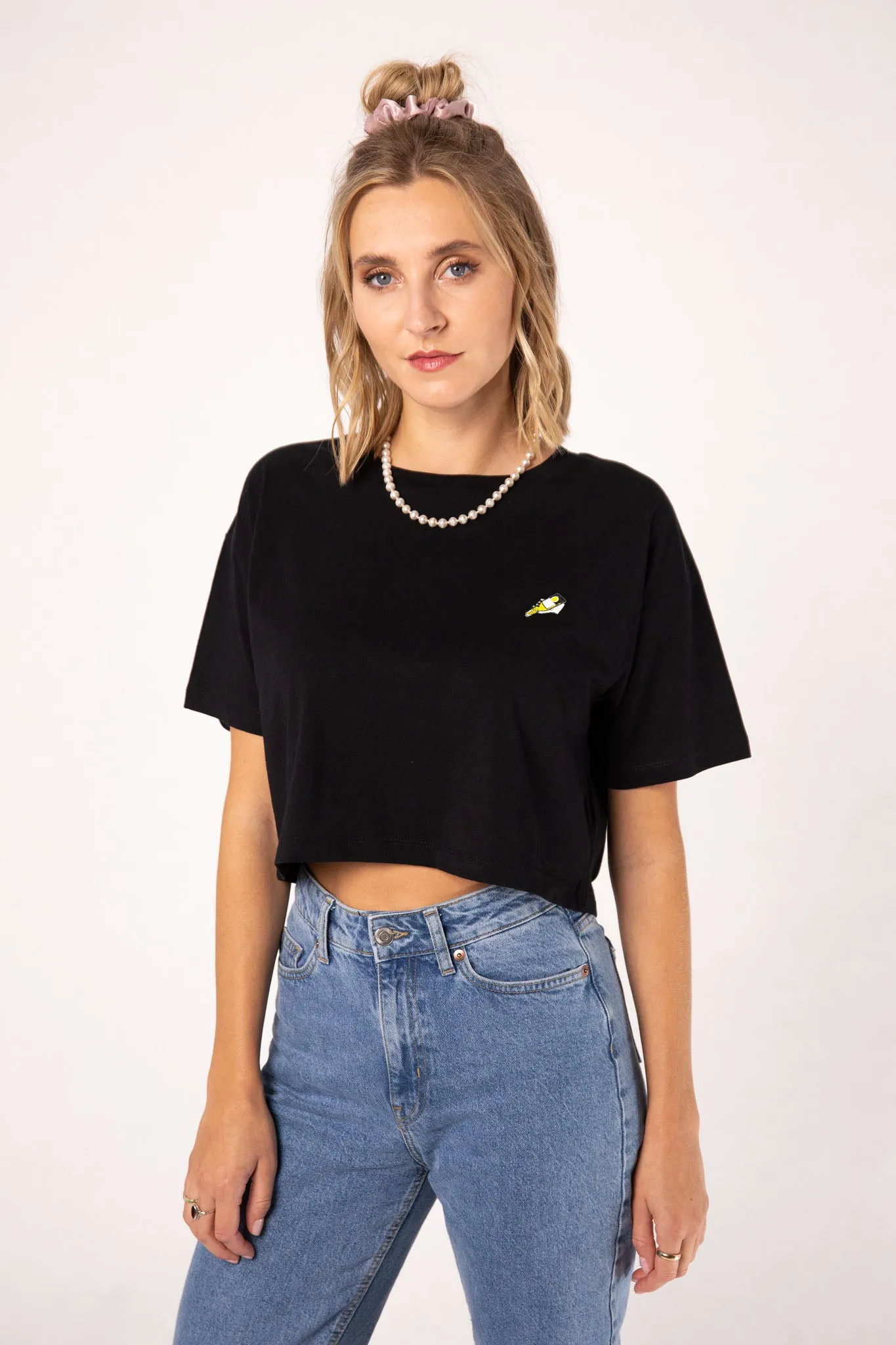 Tornado | Besticktes Bio Baumwoll Crop Top