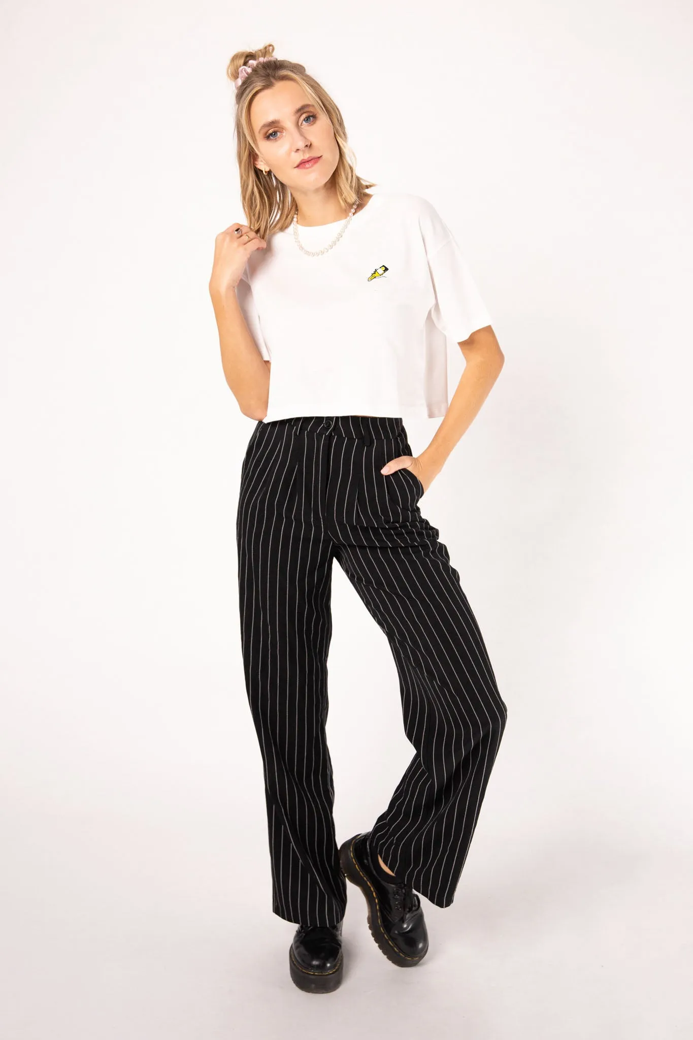 Tornado | Besticktes Bio Baumwoll Crop Top