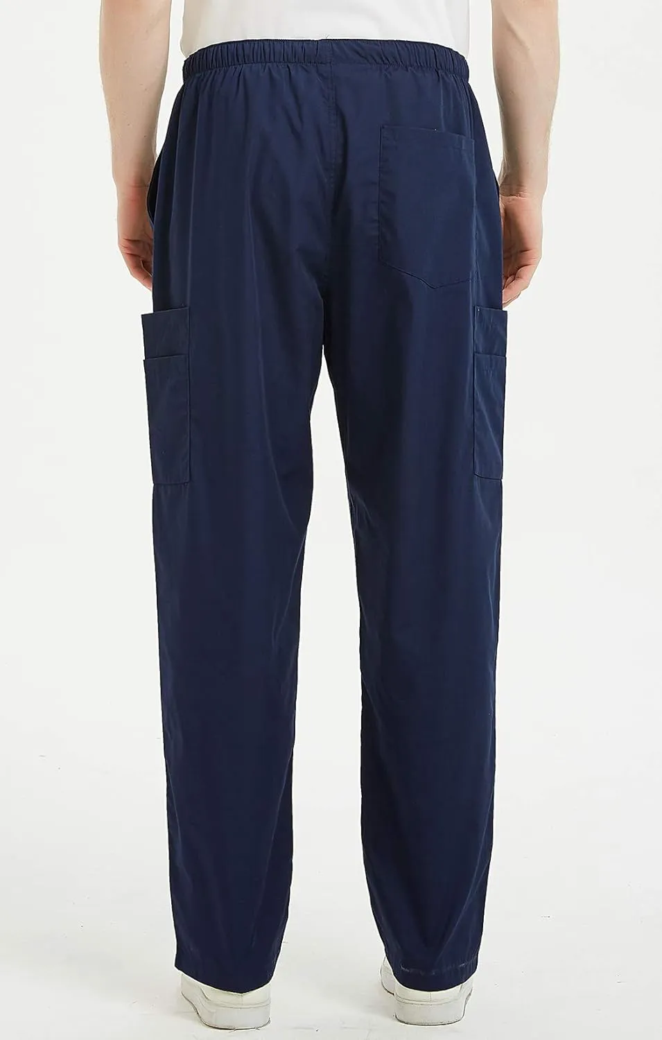 VOGRYE Scrub Pants for Men - Pants with 7 Pockets Waistband, Anti-Wrinkle Scrubs for Men