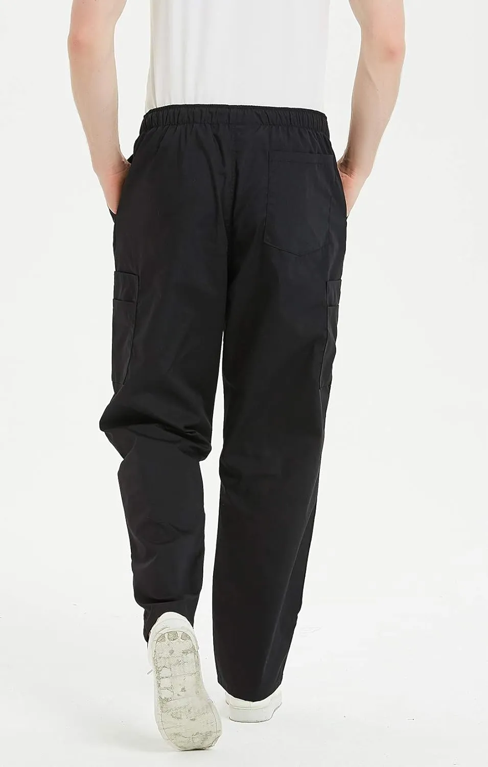VOGRYE Scrub Pants for Men - Pants with 7 Pockets Waistband, Anti-Wrinkle Scrubs for Men