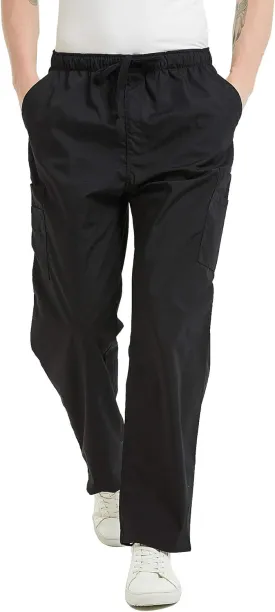 VOGRYE Scrub Pants for Men - Pants with 7 Pockets Waistband, Anti-Wrinkle Scrubs for Men