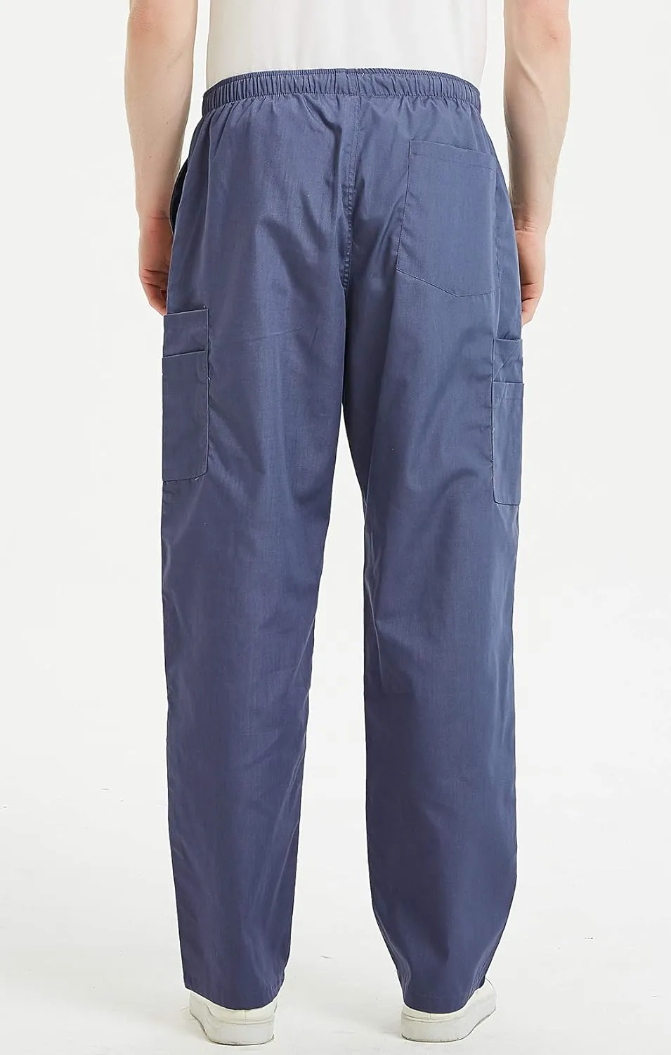 VOGRYE Scrub Pants for Men - Pants with 7 Pockets Waistband, Anti-Wrinkle Scrubs for Men