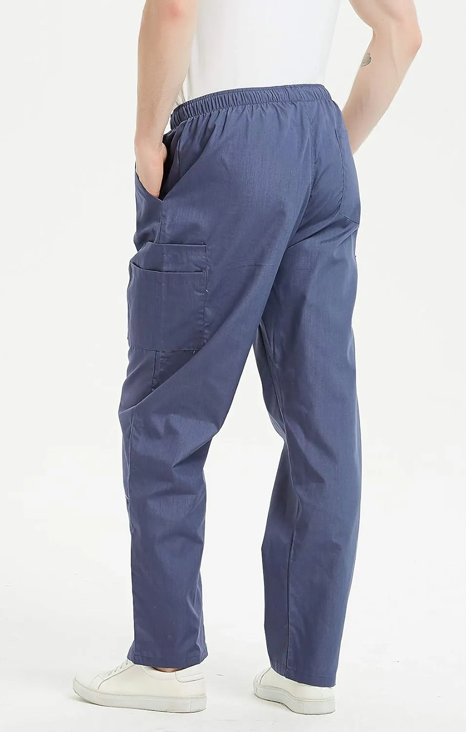 VOGRYE Scrub Pants for Men - Pants with 7 Pockets Waistband, Anti-Wrinkle Scrubs for Men