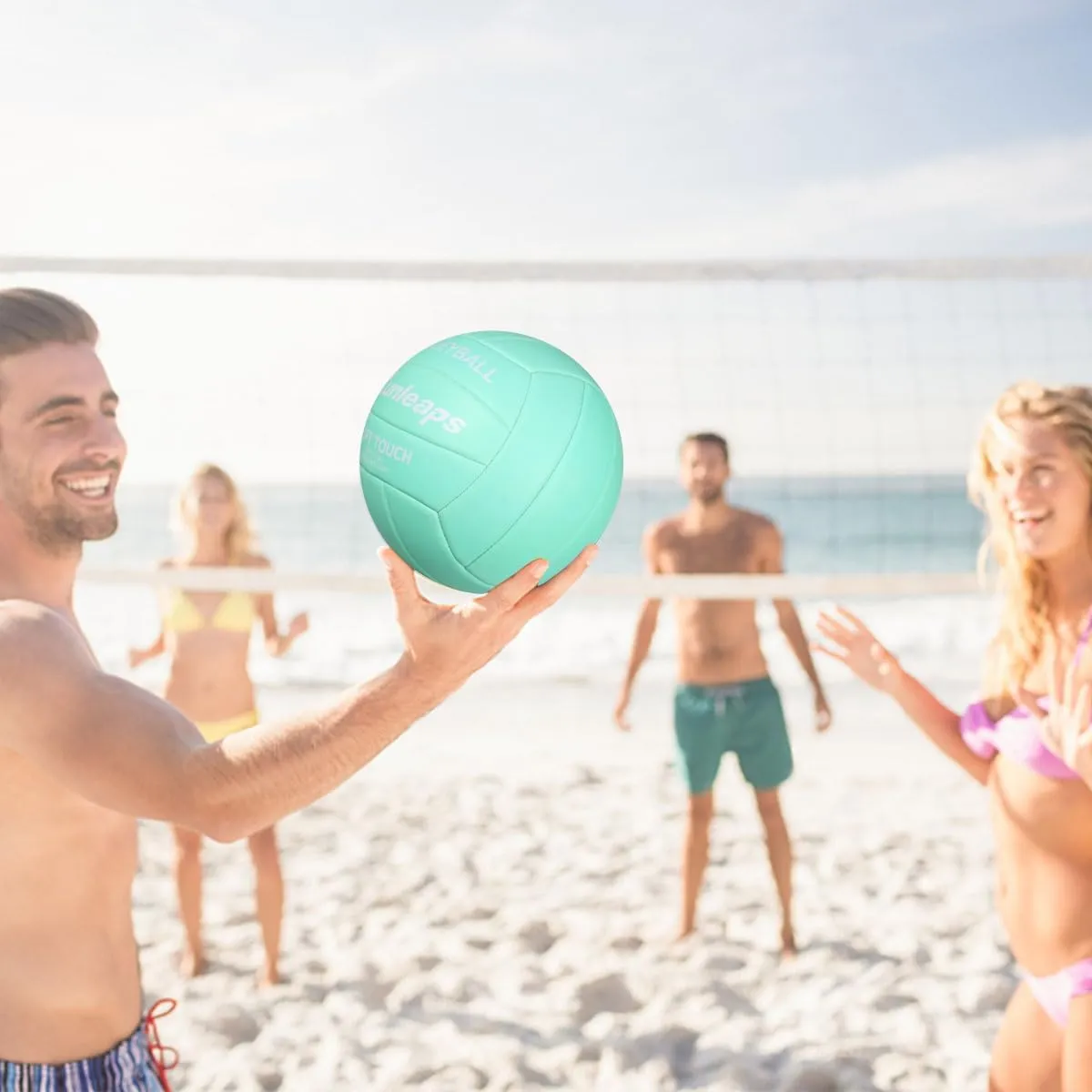Volleyball, Waterproof Indoor Outdoor Volleyball for Beach Game Gym Training (Official Size 5)