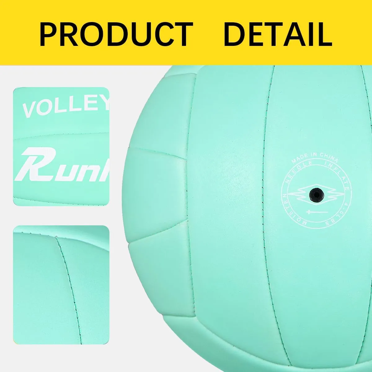 Volleyball, Waterproof Indoor Outdoor Volleyball for Beach Game Gym Training (Official Size 5)