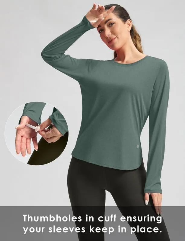 Women's Sun Shirts UPF 50  Long Sleeve UV Protection Shirt Lightweight Quick Dry Workout Hiking Tops for Women