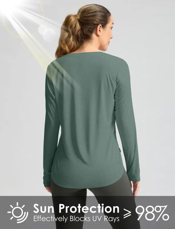 Women's Sun Shirts UPF 50  Long Sleeve UV Protection Shirt Lightweight Quick Dry Workout Hiking Tops for Women