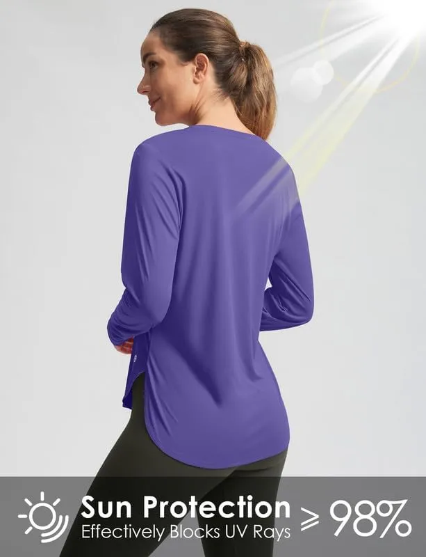 Women's Sun Shirts UPF 50  Long Sleeve UV Protection Shirt Lightweight Quick Dry Workout Hiking Tops for Women