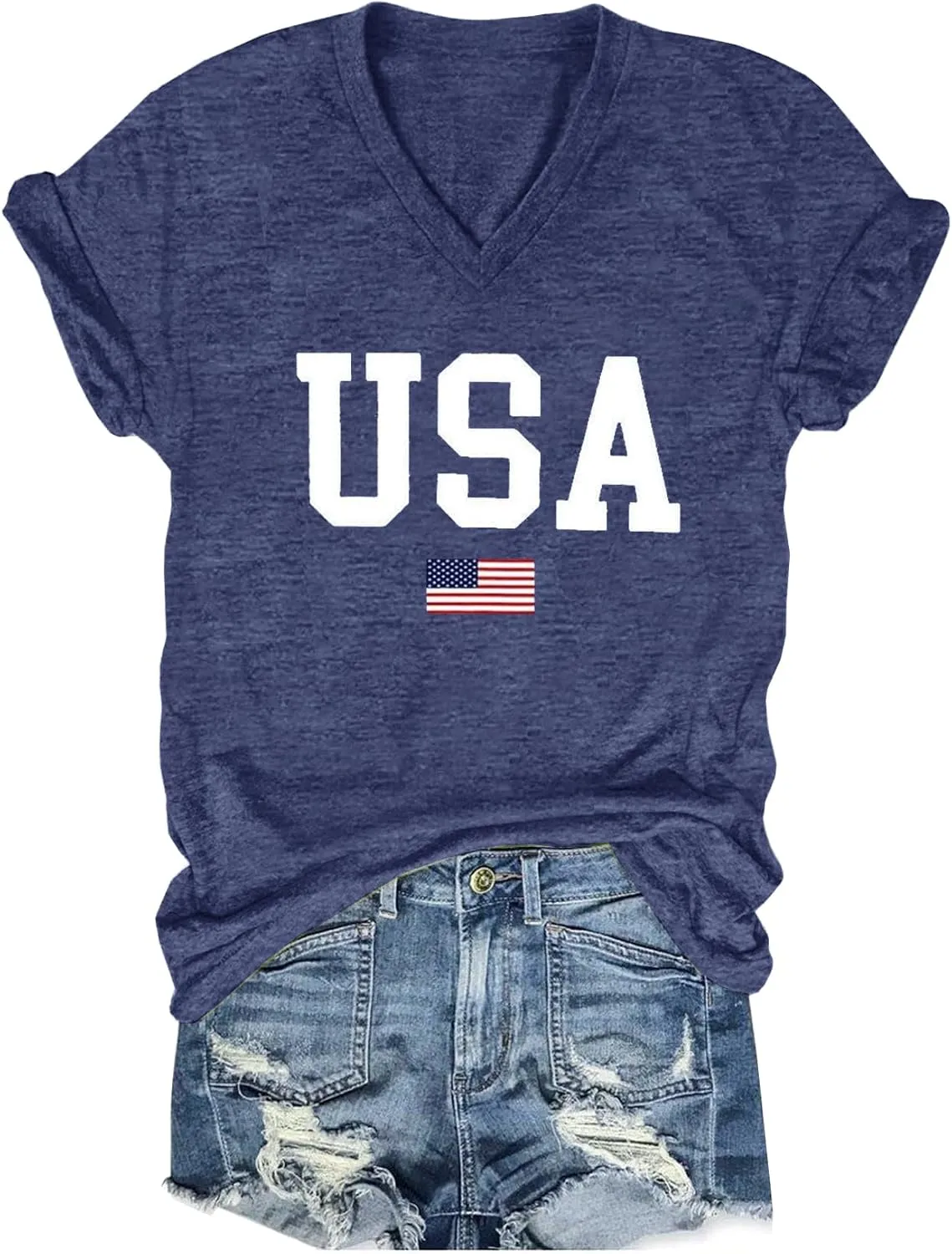 Women's T-Shirts V-Neck Dragonfly Tee Cute Summer Graphic Shirts Vintage Boho Flowers Short Sleeve T Shirt