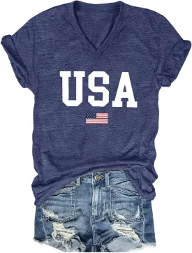 Women's T-Shirts V-Neck Dragonfly Tee Cute Summer Graphic Shirts Vintage Boho Flowers Short Sleeve T Shirt